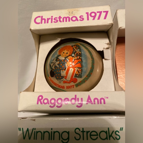 Vintage Schmid Raggedy Ann and Andy Ornament Ball Lot 5 - Picture 2 of 15